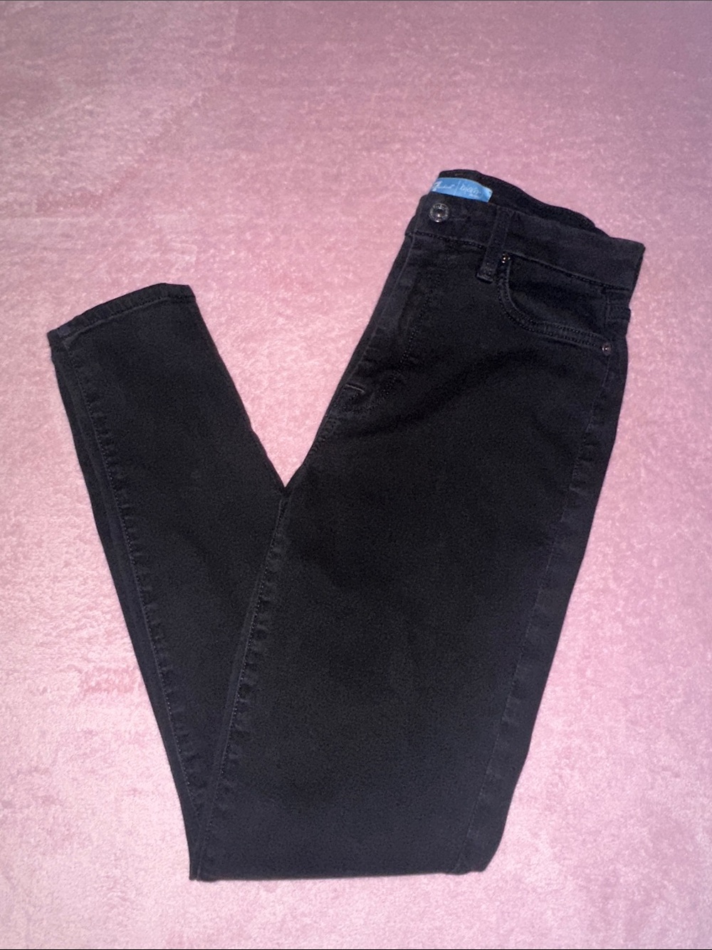 7 For All Mankind b(air) High Rise Ankle Skinny Black Jeans